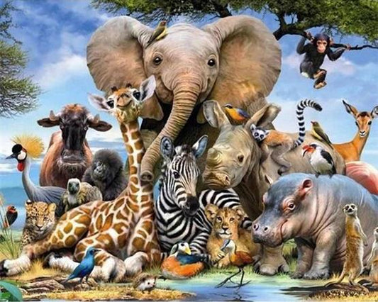 African Animals - Full Drill 5D DIY Diamond Painting Kits - Diamond Art Dezigns