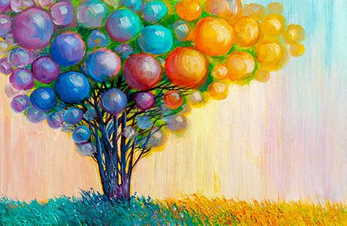 Balloon Rainbow Tree - Full Drill 5D DIY Diamond Painting Kits - Diamond Art Dezigns