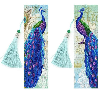 Bookmark x 2 - Peacock Tail