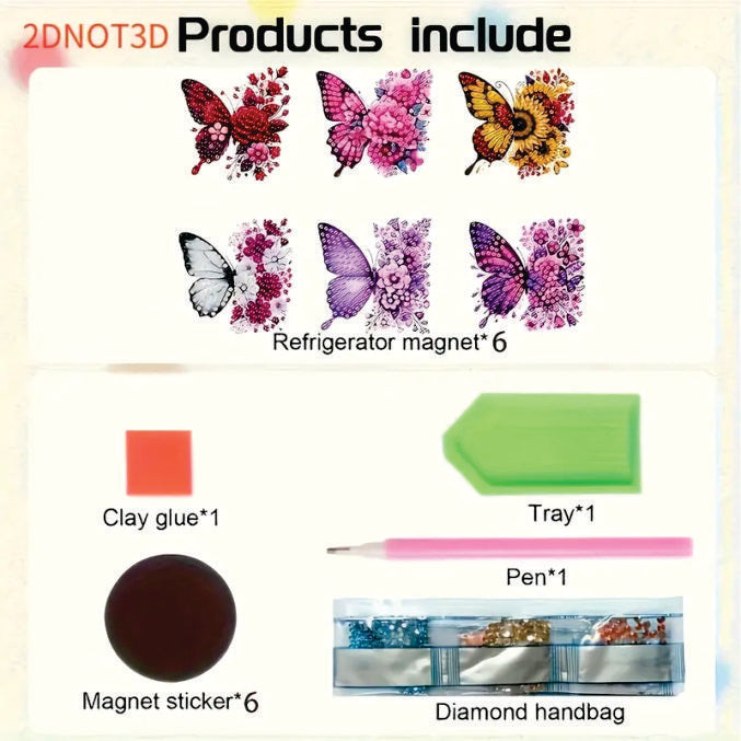 Magnet Kit - Butterfly Flowers