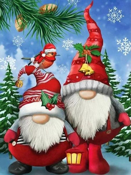 Christmas Elves Robin - Full Drill 5D DIY Diamond Painting Kits - Diamond Art Dezigns