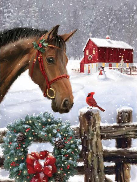 Christmas Horse - Full Drill 5D DIY Diamond Painting Kits - Diamond Art Dezigns