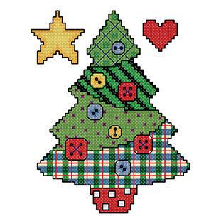 Christmas Tree Button Stitch Kit