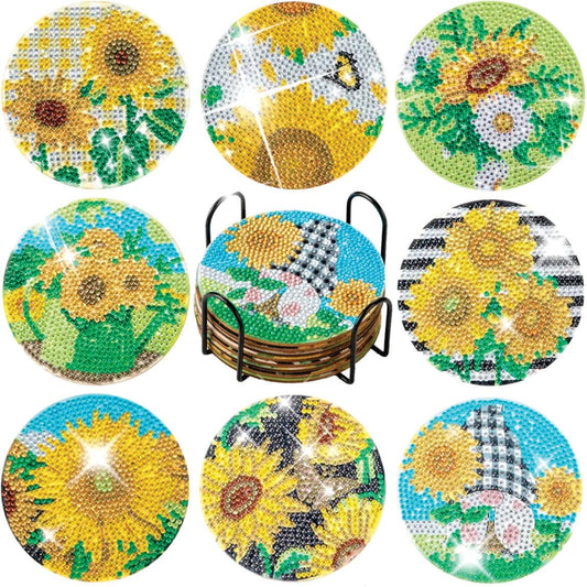 Coasters - Sunflowers - Diamond Art Dezigns