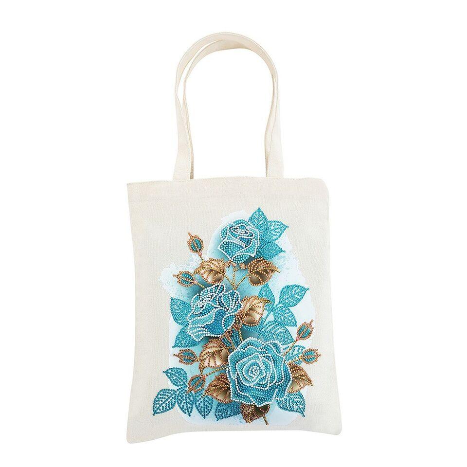 Cotton Bag - Flowers Blue