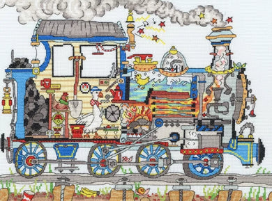Cut Thru Steam Train by Amanda Loverseed - Bothy Threads Counted Cross Stitch Kit