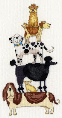 Dog Stack by Kate Mawdsley - Bothy Threads Cross Stitch Kit