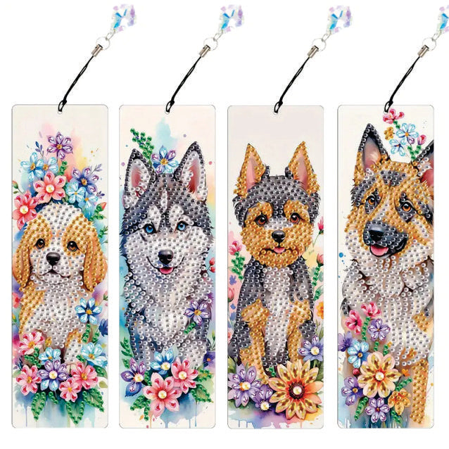 Bookmark x 4 Dogs