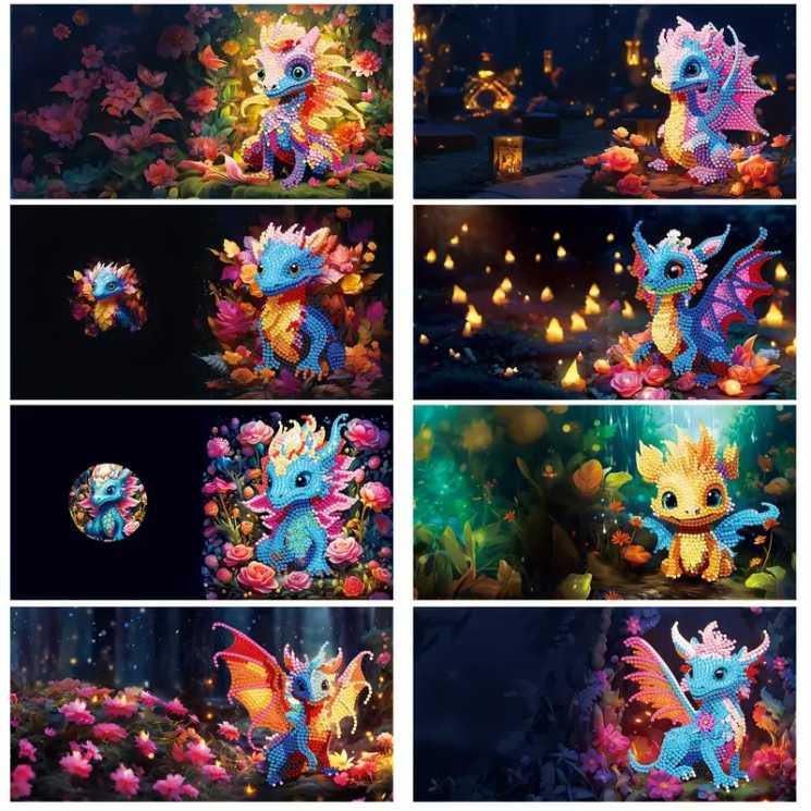 5D Diamond Art Card Set Dragons Diamond Art Dezigns