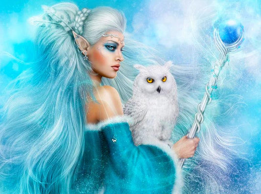 Elf & Owl - Full Drill 5D DIY Diamond Painting Kits - Diamond Art Dezigns