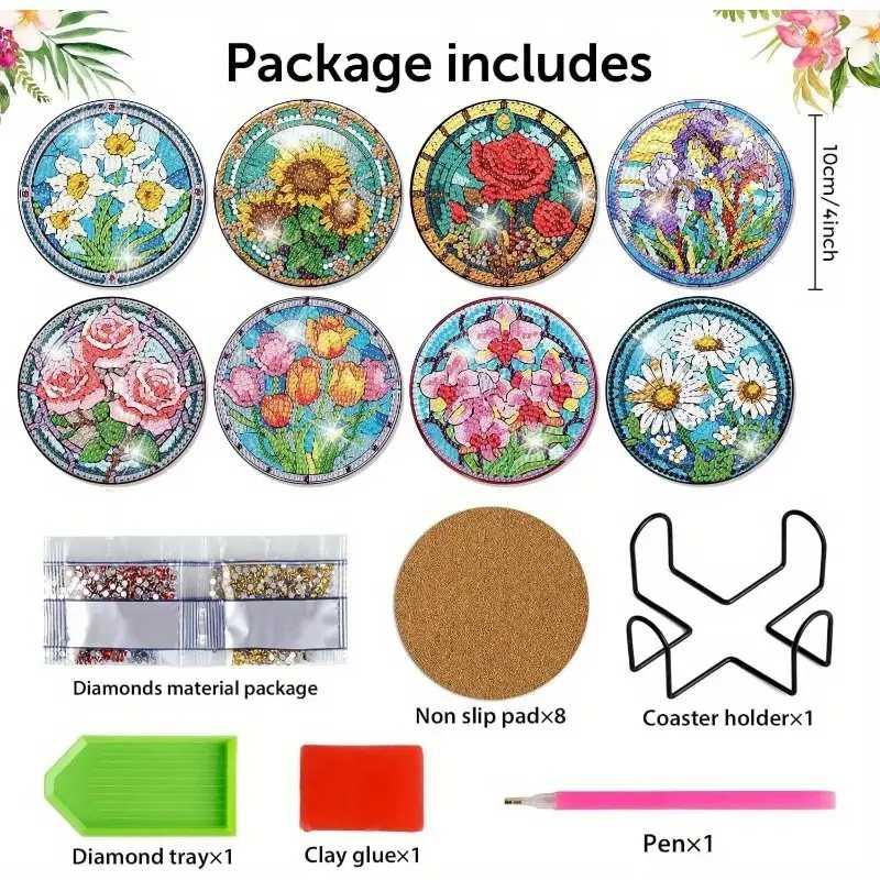 Coasters - Flower Garden - Diamond Art Dezigns