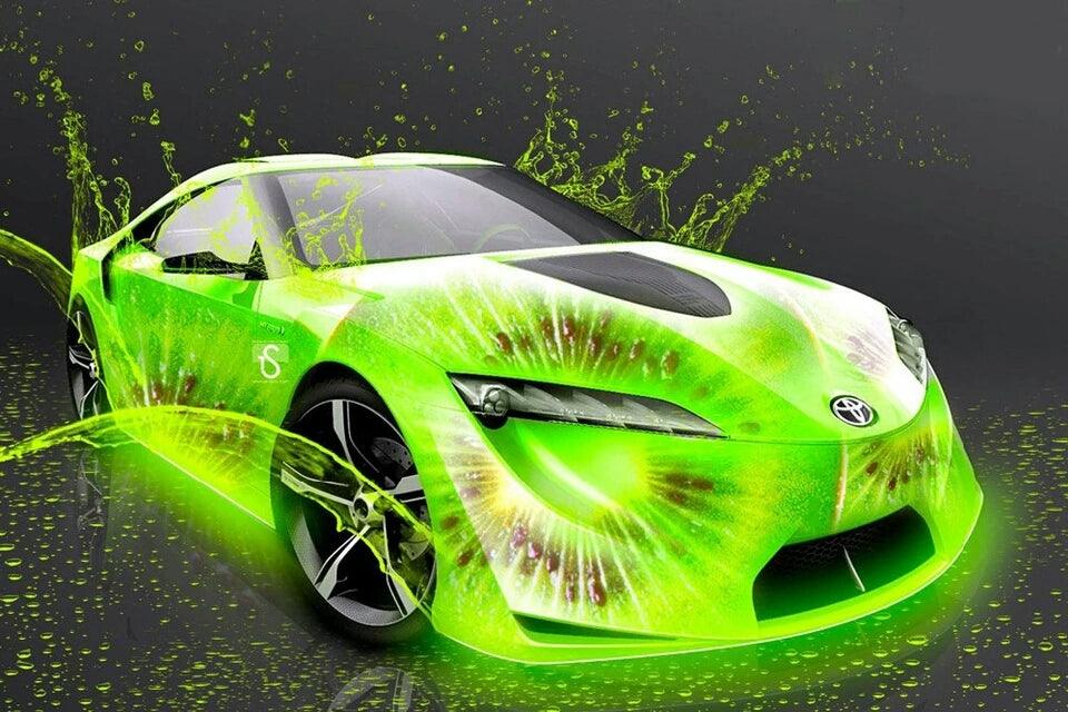 Green Neon Car - Diamond Art Dezigns