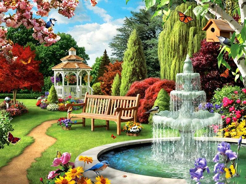 Garden Fountain - Diamond Art Dezigns