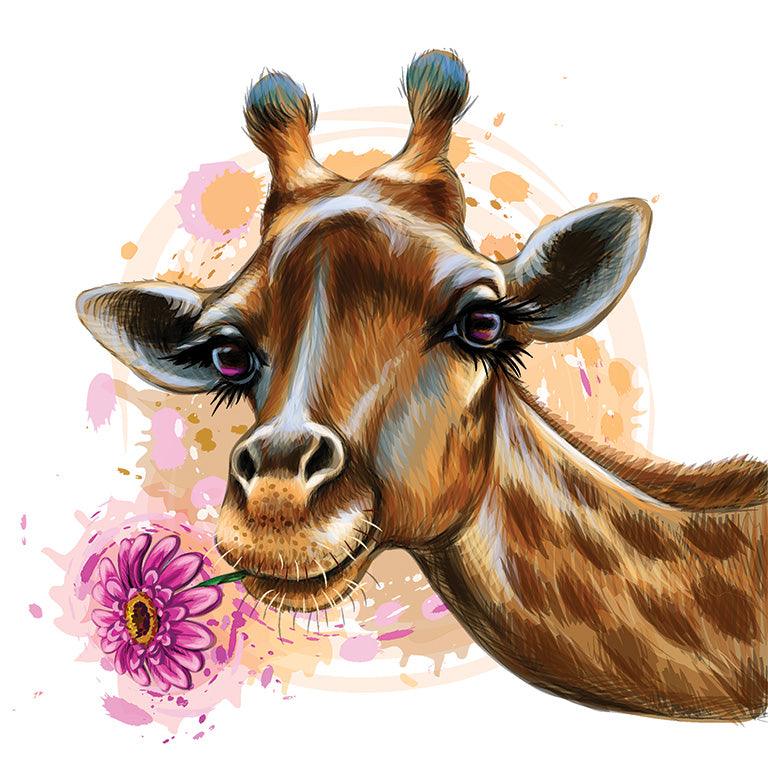 Giraffe Flower - Full Drill 5D DIY Diamond Painting Kits - Diamond Art Dezigns