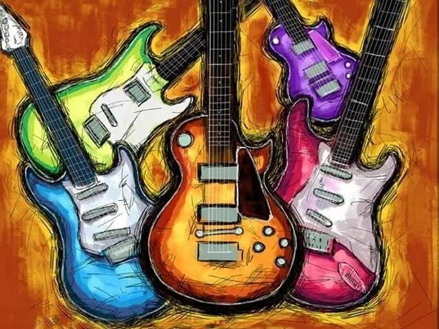Guitars Mix - Diamond Art Dezigns
