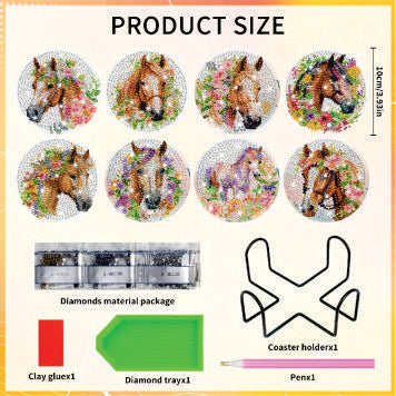 Coasters - Horse Flower