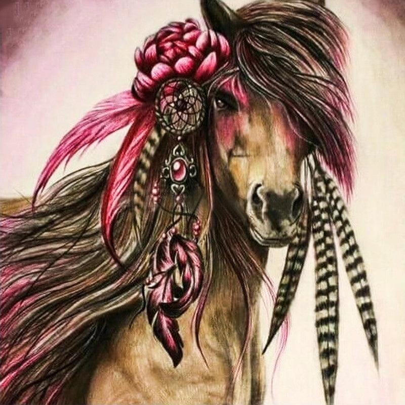 Indian Horse Feather - Diamond Art Dezigns