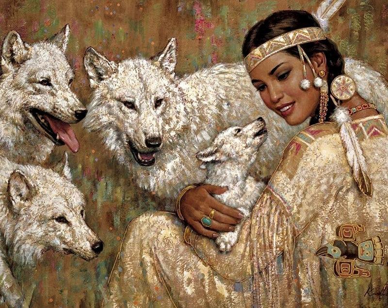 Indian Wolves - Diamond Art Dezigns