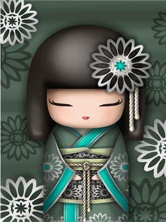 Japanese Doll - Jade - Diamond Art Dezigns