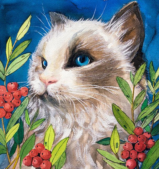 Kitten Berry - Full Drill 5D DIY Diamond Painting Kits - Diamond Art Dezigns