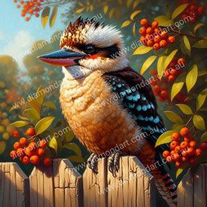 Kookaburra Fence 1 - Full Drill 5D DIY Diamond Painting Kits - Diamond Art Dezigns