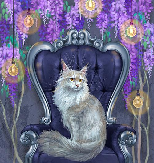 Lavender Cat- Full Drill 5D DIY Diamond Painting Kits - Diamond Art Dezigns