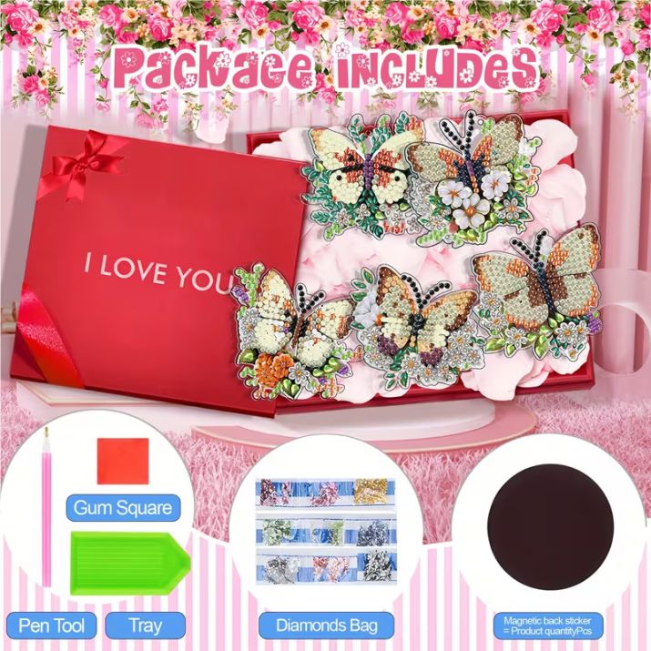 Magnet Kit - Butterflies Natural