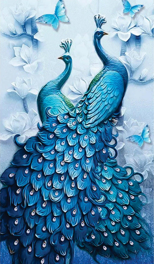 Peacock Double - 90x50 - Diamond Art Dezigns