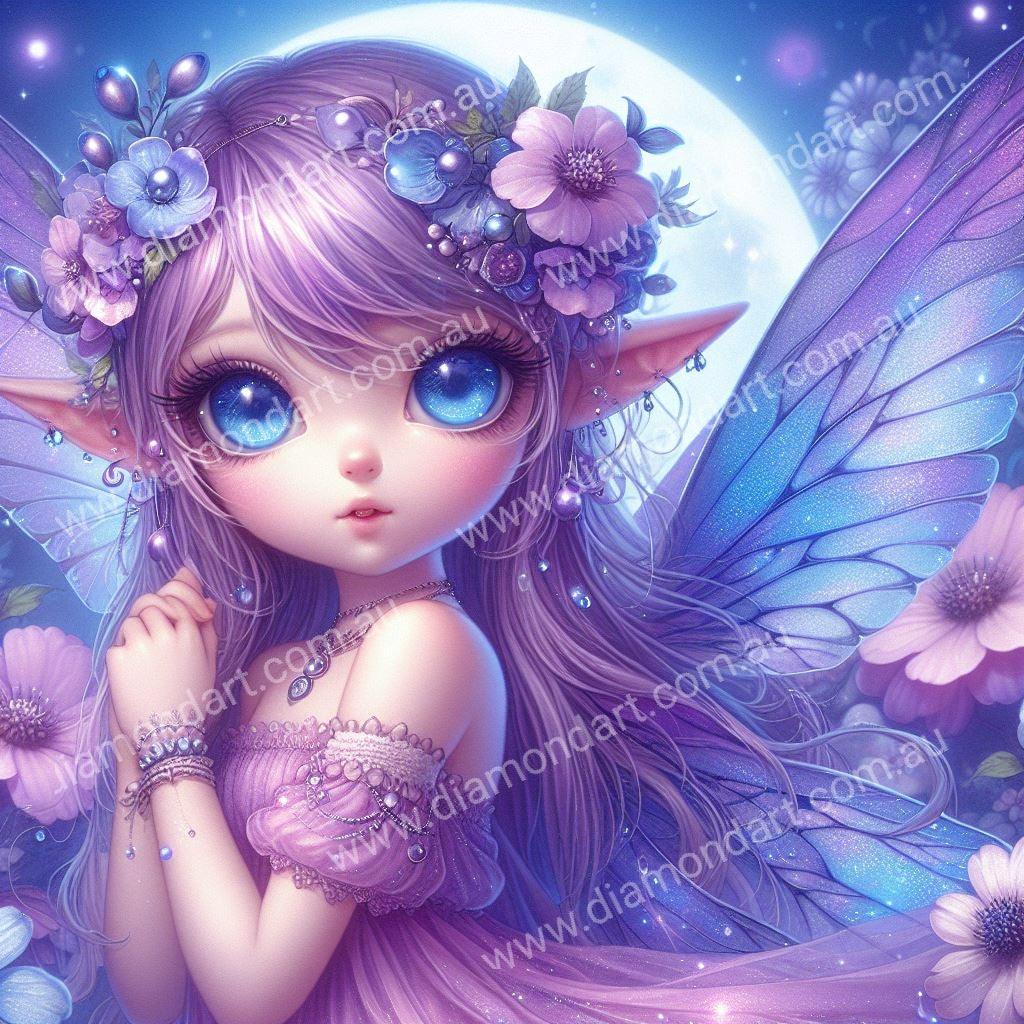 Pixie Purple Wings - Full Drill 5D DIY Diamond Painting Kits - Diamond Art Dezigns