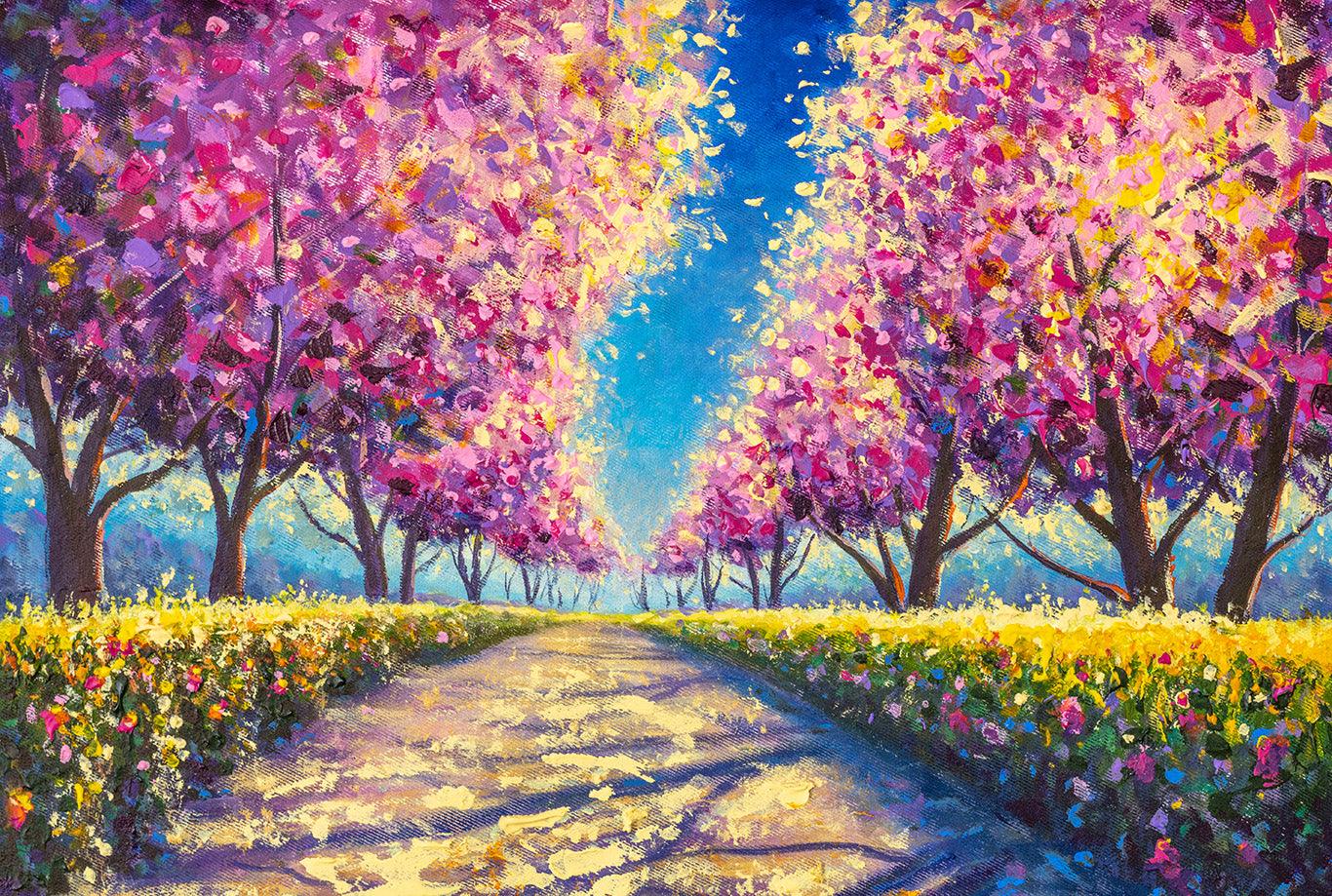 Pink Tree Sky - Full Drill 5D DIY Diamond Painting Kits - Diamond Art Dezigns