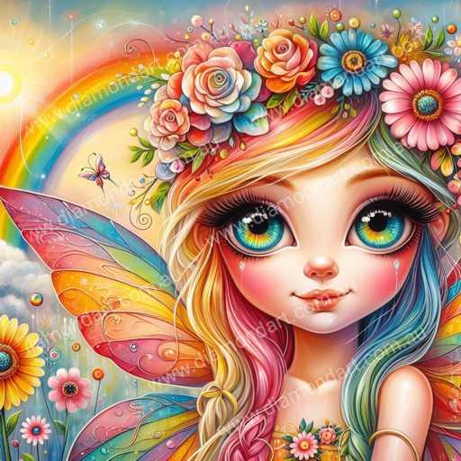 Pixie Rainbow Wings - Diamond Art Dezigns