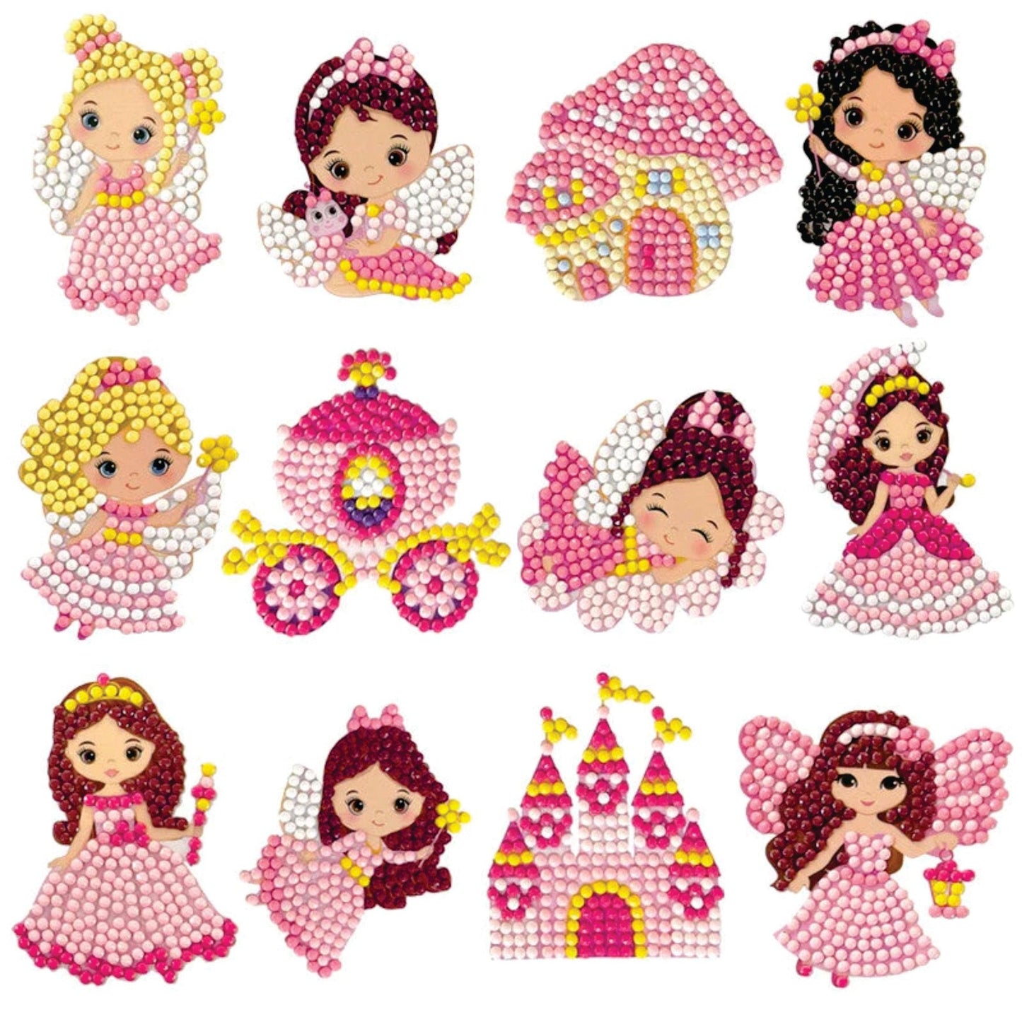 Stickers - Pink Princess's - Diamond Art Dezigns