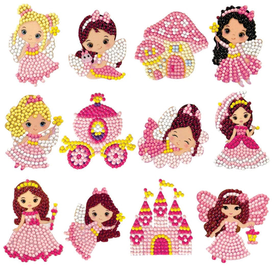 Stickers - Pink Princess's - Diamond Art Dezigns