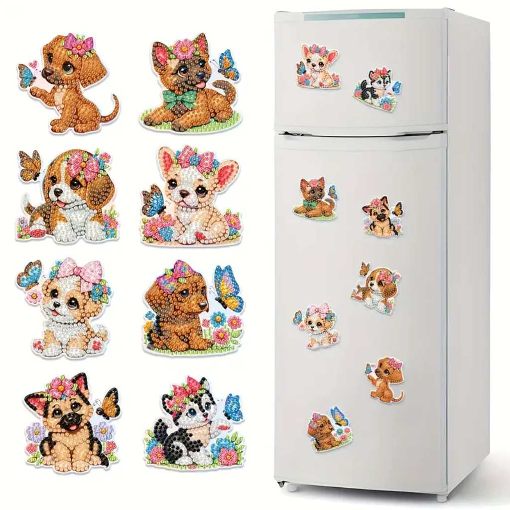 Magnet Kit - Puppy Flowers