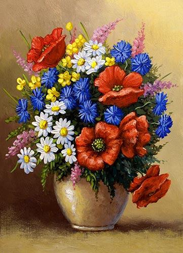 Wildflower Vase - Full Drill 5D DIY Diamond Painting Kits - Diamond Art Dezigns