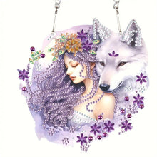 Load image into Gallery viewer, Suncatcher - Wolf Purple