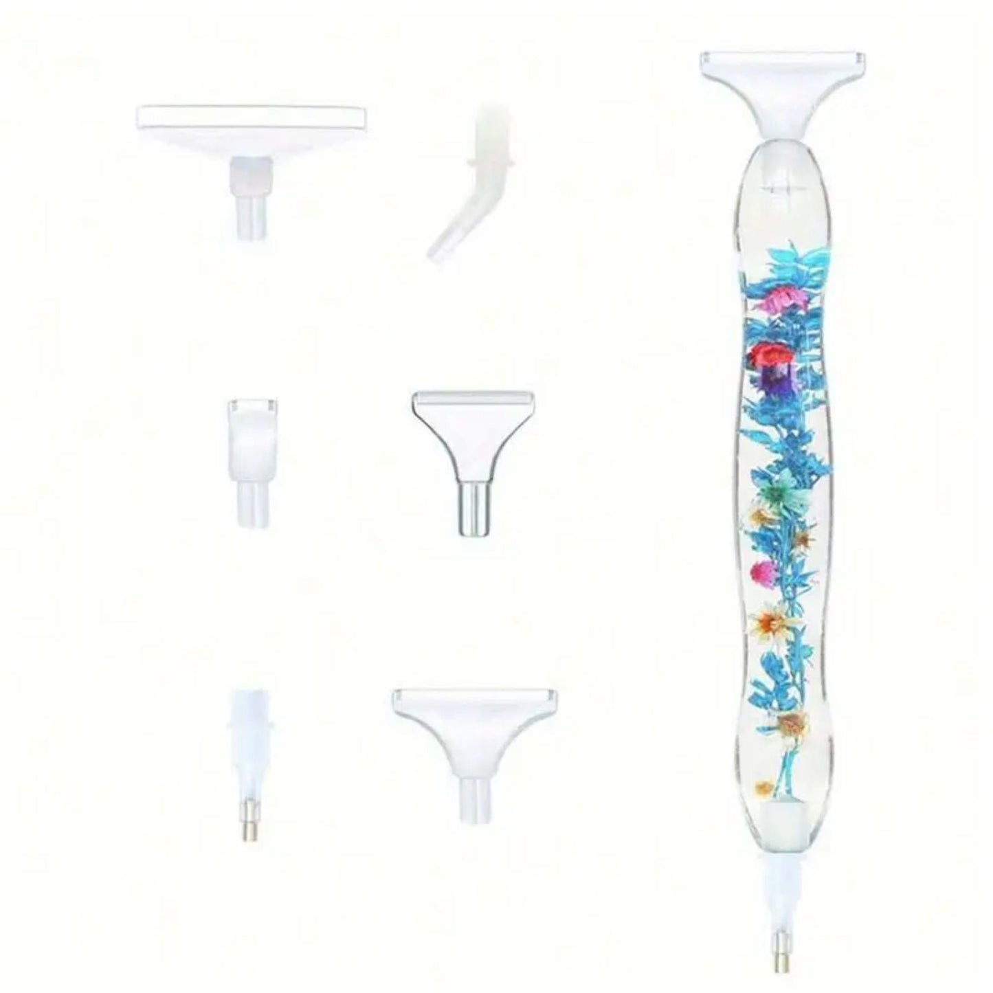Diamond Art Pen - Light Blue Pink Flower - Diamond Art Dezigns