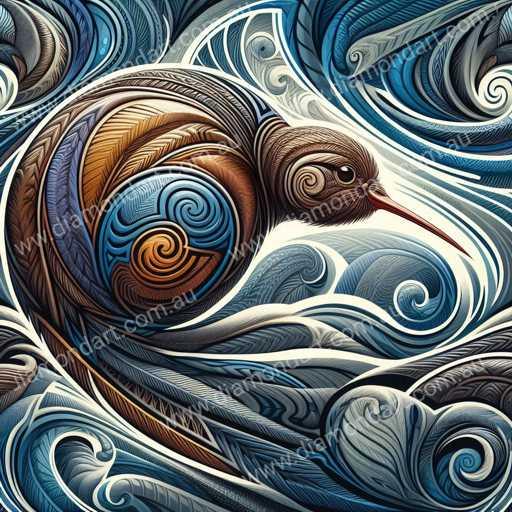 Kiwi Bird Blue 1 - Diamond Art Dezigns