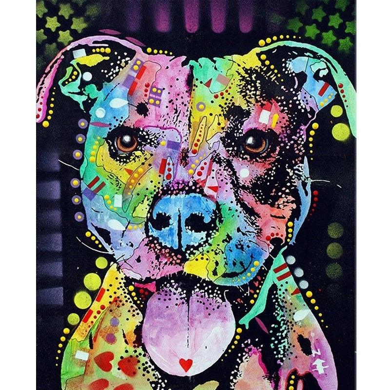 Staffy Colour - Full Drill 5D DIY Diamond Painting Kits - Diamond Art Dezigns
