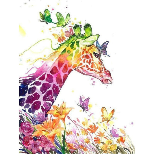 Giraffe Rainbow 2 - Full Drill 5D DIY Diamond Painting Kits - Diamond Art Dezigns