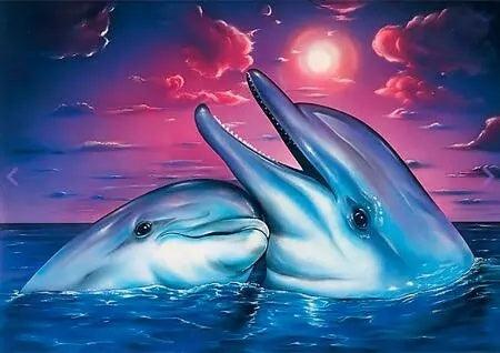 Dolphins 1 - Full Drill 5D DIY Diamond Painting Kits - Diamond Art Dezigns