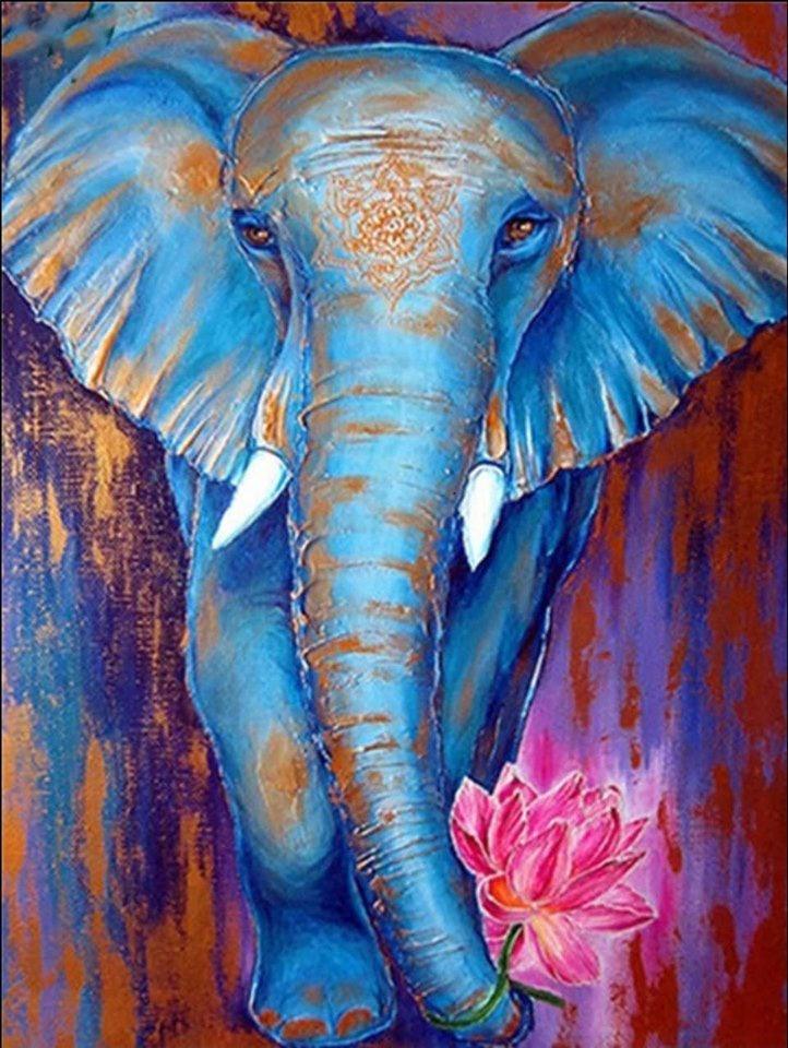 Elephant Lily - Full Drill 5D DIY Diamond Painting Kits - Diamond Art Dezigns