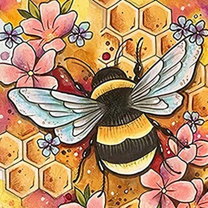 Mini Kit - Bee Flower - Full Drill 5D DIY Diamond Painting Kits - Diamond Art Dezigns