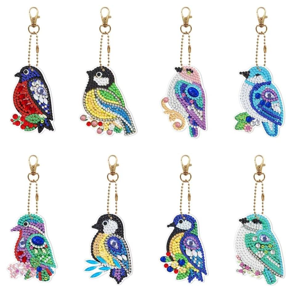 5D Diamond Art Keyring Birds Diamond Art Dezigns