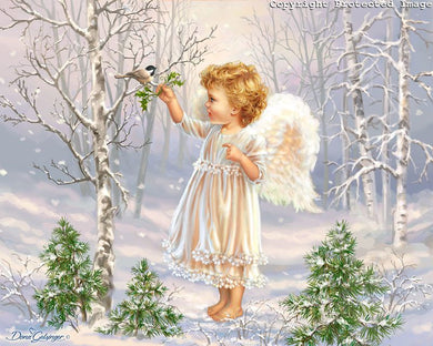 Christmas Angel Bird 40x30