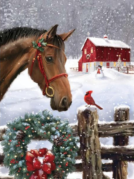 Christmas Horse 40x30