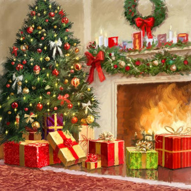 Christmas Tree Fireplace 40x40