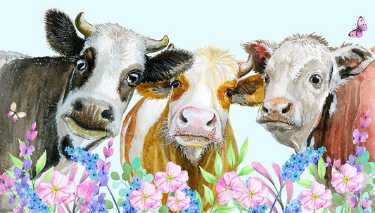 Cow Friends - Full Drill 5D DIY Diamond Painting Kits - Diamond Art Dezigns