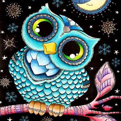 Mini Kit - Owl Night - Full Drill 5D DIY Diamond Painting Kits - Diamond Art Dezigns