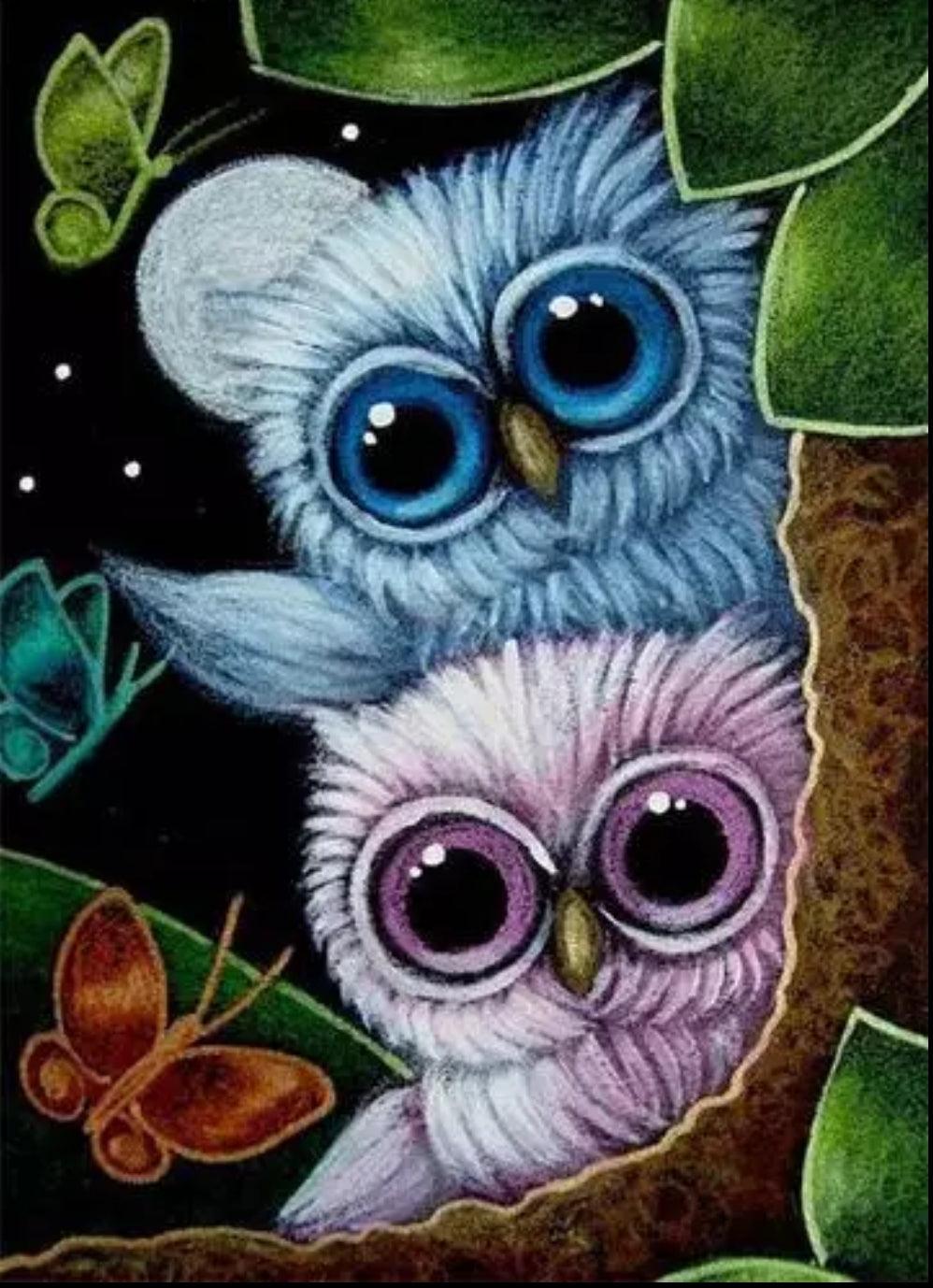 Owls Night - Full Drill 5D DIY Diamond Painting Kits - Diamond Art Dezigns